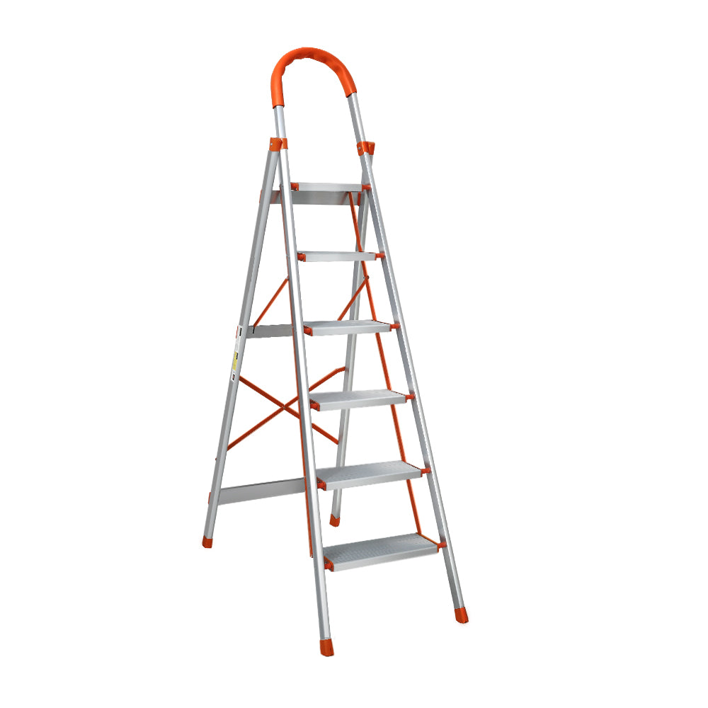 Giantz 6 Step Ladder Multi-Purpose Folding Aluminium Light Weight Non Slip Platform-0