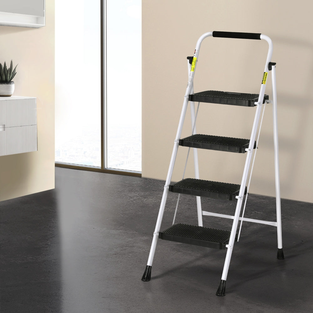 Giantz 4 Step Ladder Multi-Purpose Folding Steel Light Weight Platform-4