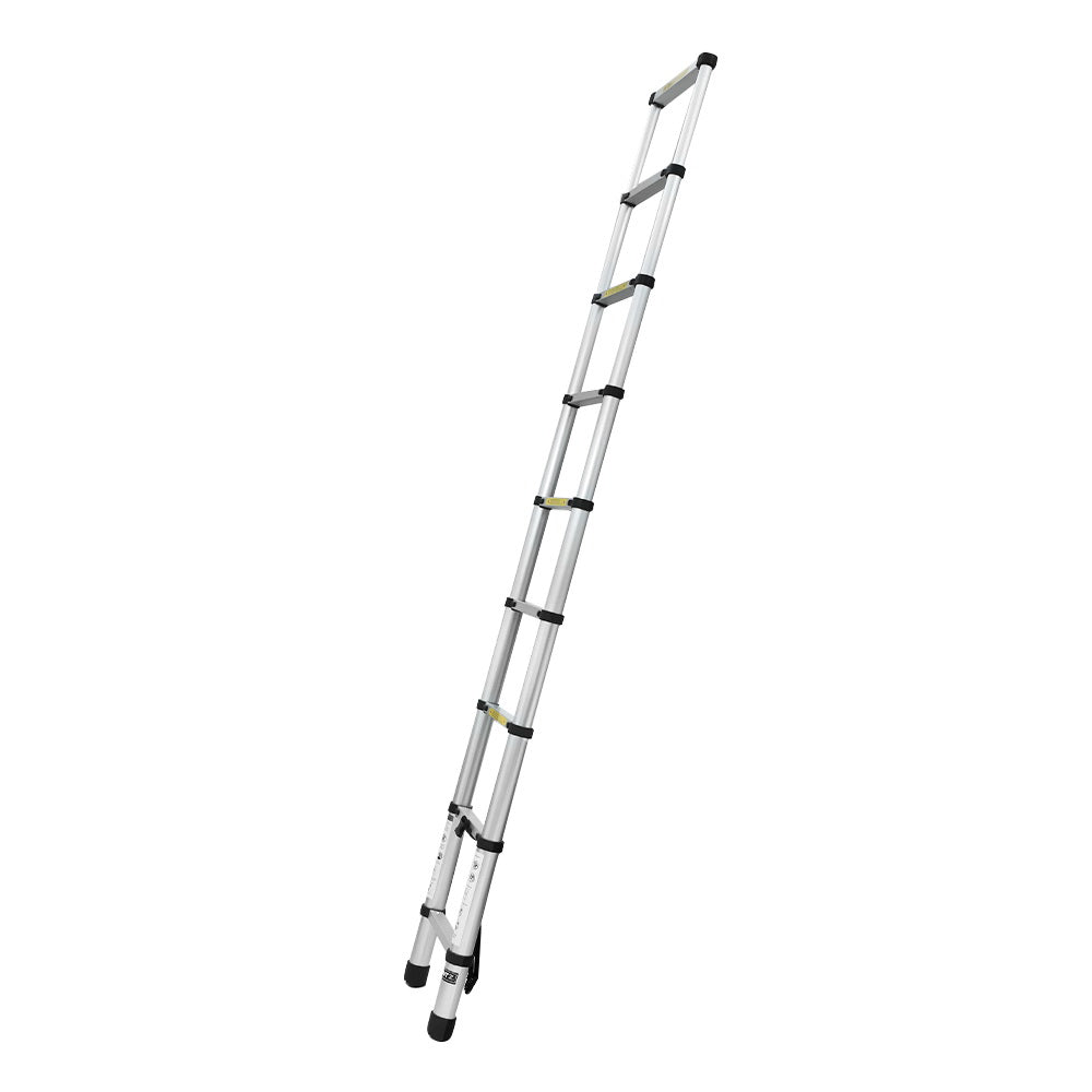 Giantz 2.6M Telescopic Ladder Aluminium Extension Extendable Steps Adjustable Height-3