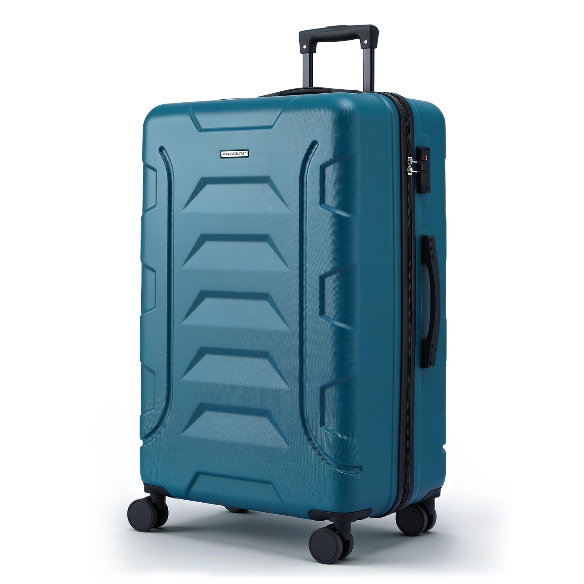 Wanderlite 28" Luggage Suitcase Trolley Travel TSA Lightweight Hard Case Teal-0