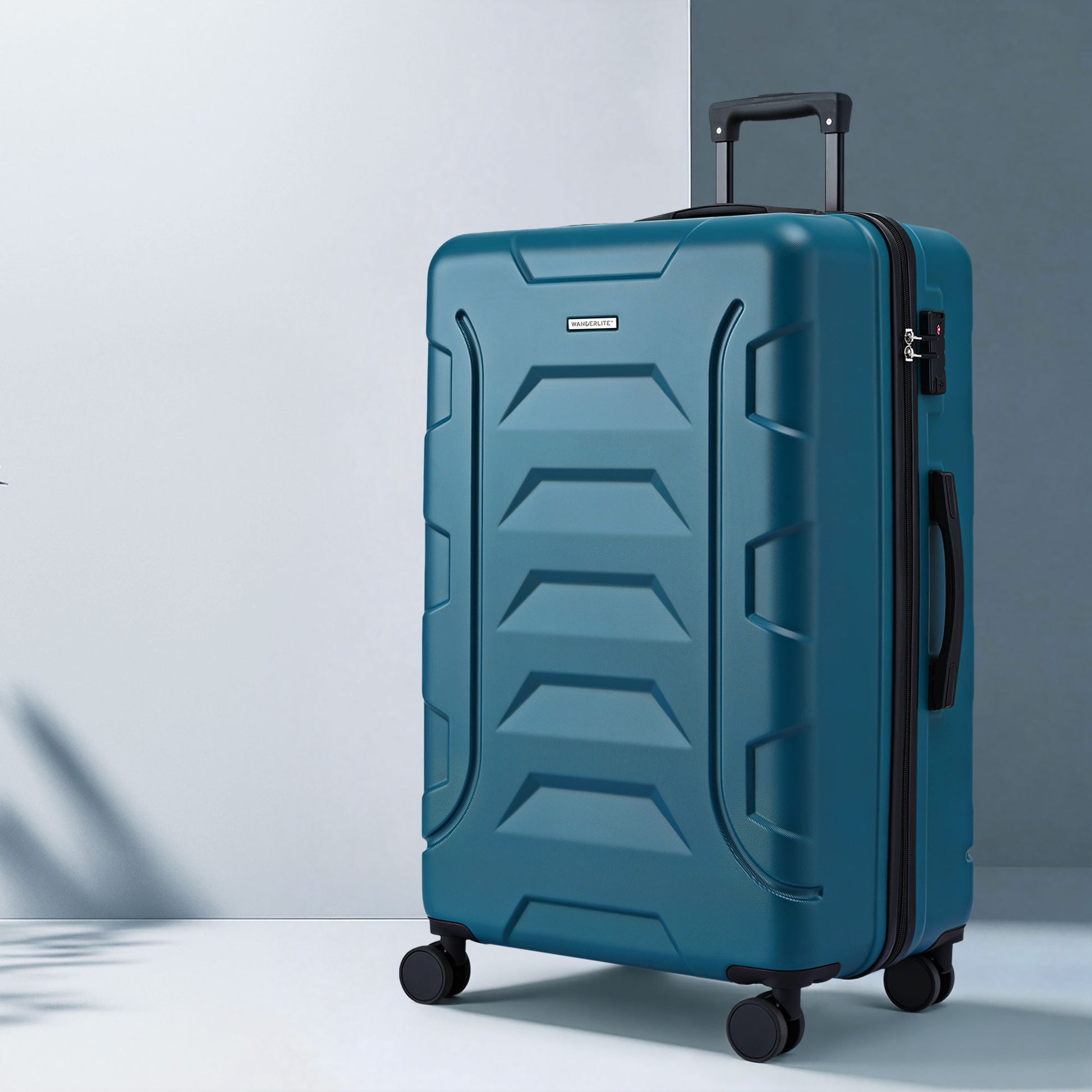 Wanderlite 28" Luggage Suitcase Trolley Travel TSA Lightweight Hard Case Teal-8