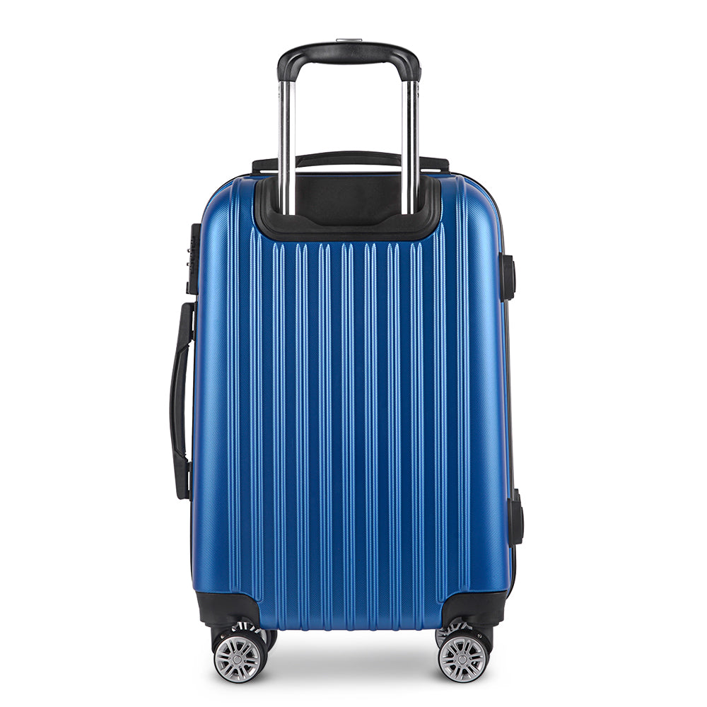 Wanderlite 28" 75cm Luggage Trolley Travel Suitcase Set Carry On Hard Case TSA Lock Lightweight Blue-2