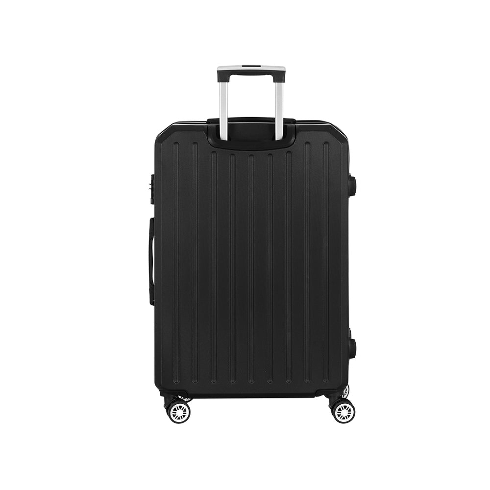 Wanderlite 28" 75cm Luggage Trolley Travel Suitcase Carry On Storage TSA Hardshell Black-2