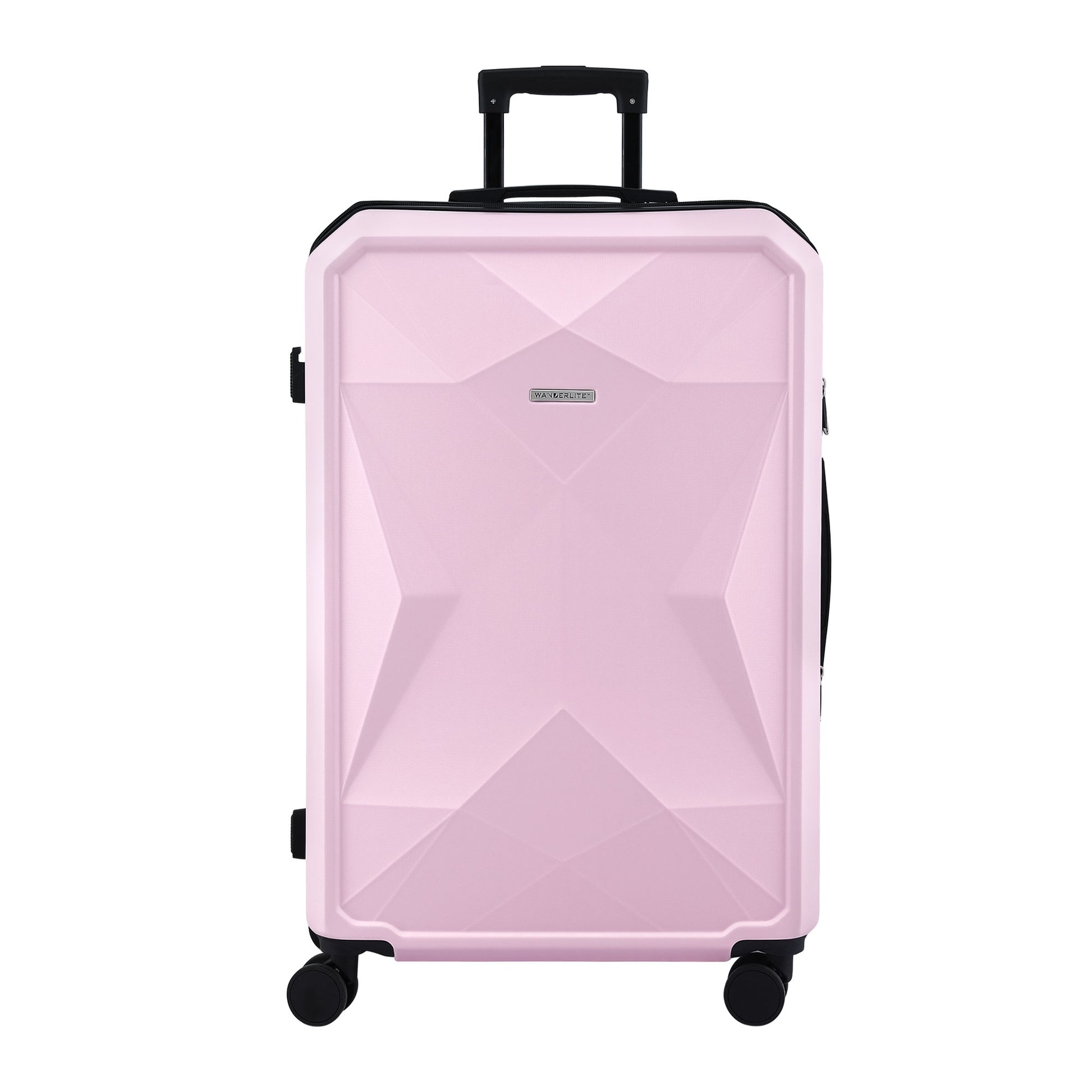 Wanderlite 28" Luggage Suitcase Trolley Travel Lightweight TSA Hardshell Pink-2