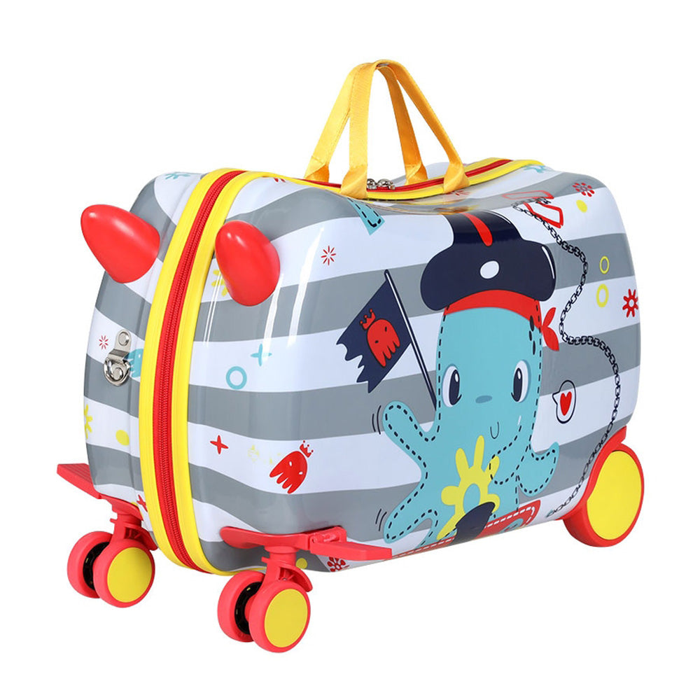 Wanderlite 17" Kids Ride On Luggage Children Suitcase Trolley Travel Octopus-0