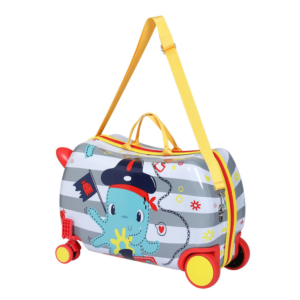 Wanderlite 17" Kids Ride On Luggage Children Suitcase Trolley Travel Octopus-2