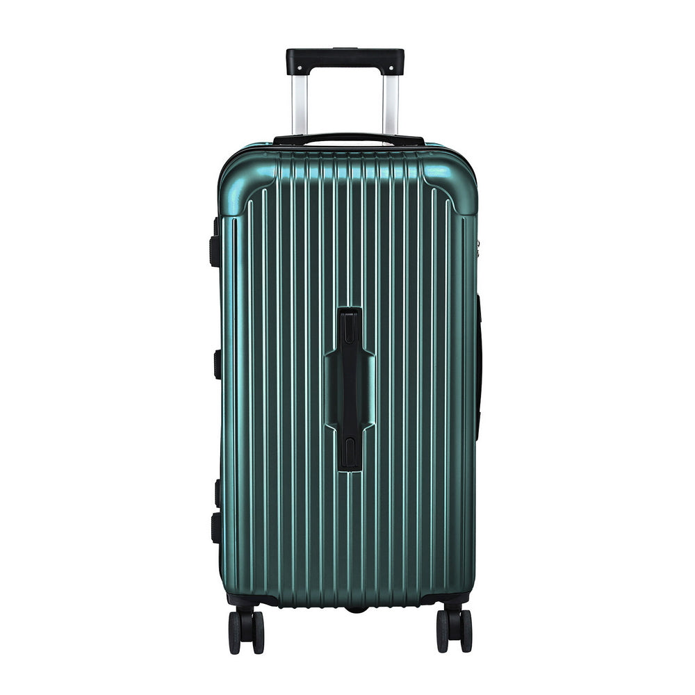 Wanderlite 28" Trunk Luggage Suitcase Travel 5 Wheels Type-C Port TSA Green-2