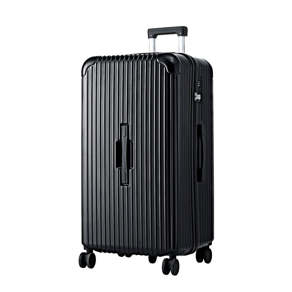 Wanderlite 32" Trunk Luggage Suitcase Travel 5 Wheels Type-C Port TSA Black-0