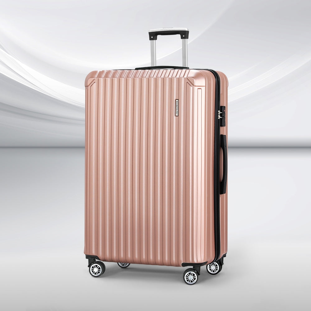 Wanderlite 28'' Luggage Travel Suitcase Set TSA Carry On Hard Case Rose Gold-6