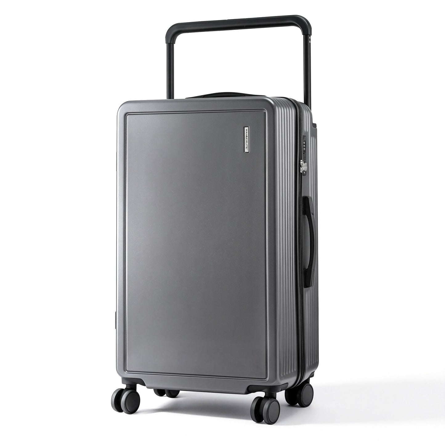Wanderlite 28" Wide Handle Luggage Suitcase Travel TSA Lock Anthracite Grey