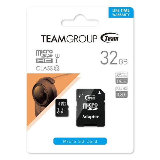 Team Group Micro SDHC 32GB Class10 UHS-I Retail (Adapter)  R/W (Max) 100MB/s 20MB/s-0
