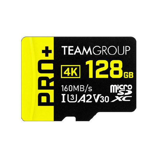 Team Group PRO+ MicroSDXC Memory Card 128GB, Read up to 160 MB/s; Write up to 90 MB/s for Nintendo-Switch, Steam Deck, ROG ALLY, Tablets-0