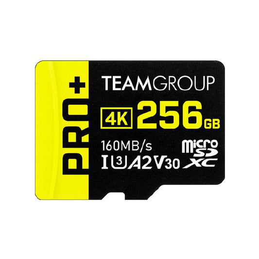 Team Group PRO+ MicroSDXC Memory Card 256GB, Read up to 160 MB/s; Write up to 110 MB/s for Nintendo-Switch, Steam Deck, ROG ALLY, Tablets-0