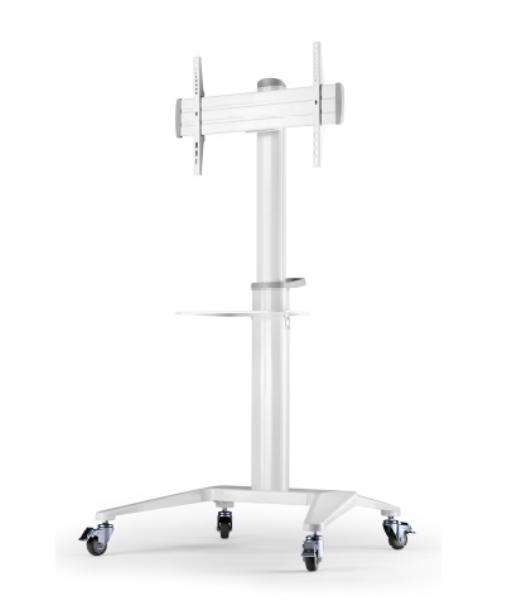 Atdec AD-TVC-70A Executive Mobile TV Cart with High Aesthetics. Max Load 70kg. VESA to 600x400. For Displays 32&quot; to 70&quot;. White-0