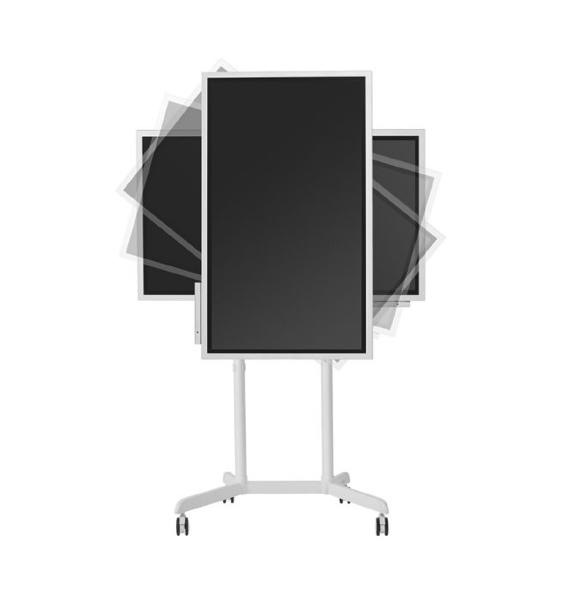 Atdec AD-TVC-70R Executive Mobile TV Cart with 90 degree rotation. Max Load 70kg. VESA to 600x400. For Displays 32&quot; to 70&quot;. White-0