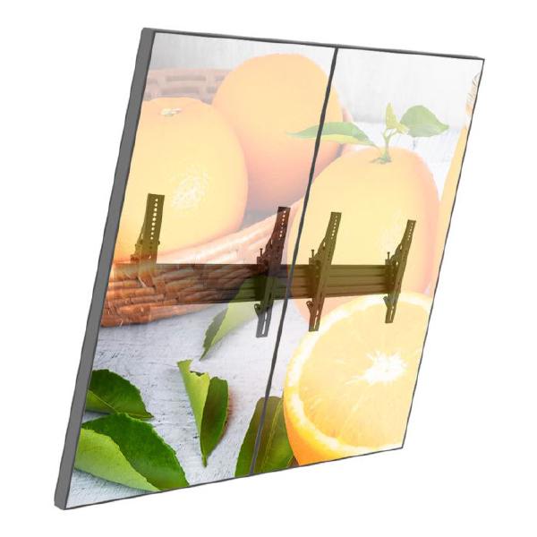 Atdec 2x1 Wall Menu Board Mount (1.25m rail), tilting angle. Max load per display: 50kg-0