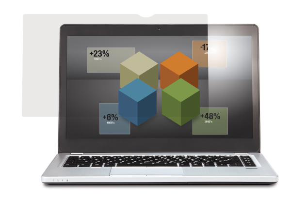 3M Anti-Glare Filter, 13.3&quot;, 16:9, Anti-Glare, For Raised Bezel,Touch Compatibility, Matte-to-Matte, Slide Mounts, Adhesive Strips-0