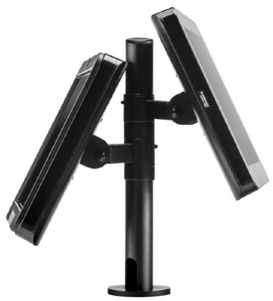 Atdec APAS-2-HS-P400 POS 400mm Pole with Two Display Heads, Max load: 10kg Per Display. VESA up to 100x100. 10 Year Warranty.-0