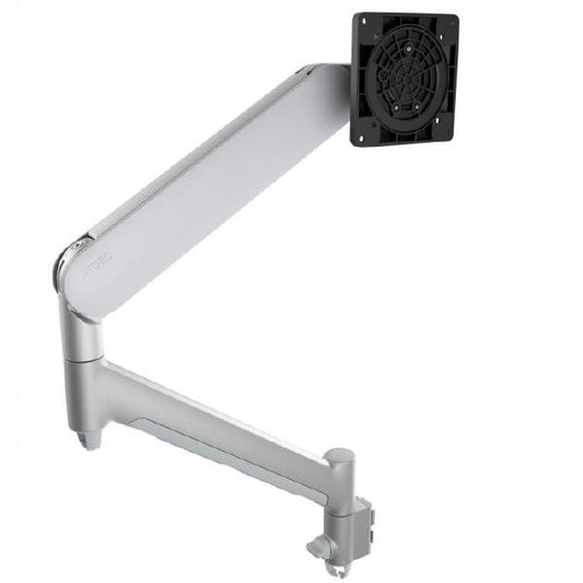 Atdec AWM-ADTC Dynamic Monitor Arm with Clamp / 8kg (17.6lb) Flat and Curved Screen, Silver-0