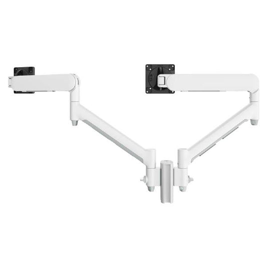 Atdec AWMS-2-D13 Dual Dynamic Monitor Arms on 135mm Post. Max Load: 8kg, F-Clamp Desk Fixing VESA up to 100x100. White.-0