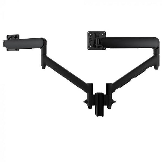 Atdec AWMS-2-D13 Dual Dynamic Monitor Arms on 135mm Post. Max Load: 8kg, Grommet Clamp Desk Fixing, VESA up to 100x100. Black.-0