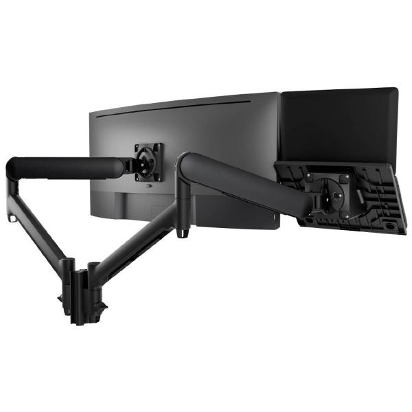 Atdec AWMS-2-ND13 Laptop-Monitor Combo Mount on 135mm Post. Max Load: 8kg,  F-Clamp Desk Fixing, VESA up to 100x100. Black-0
