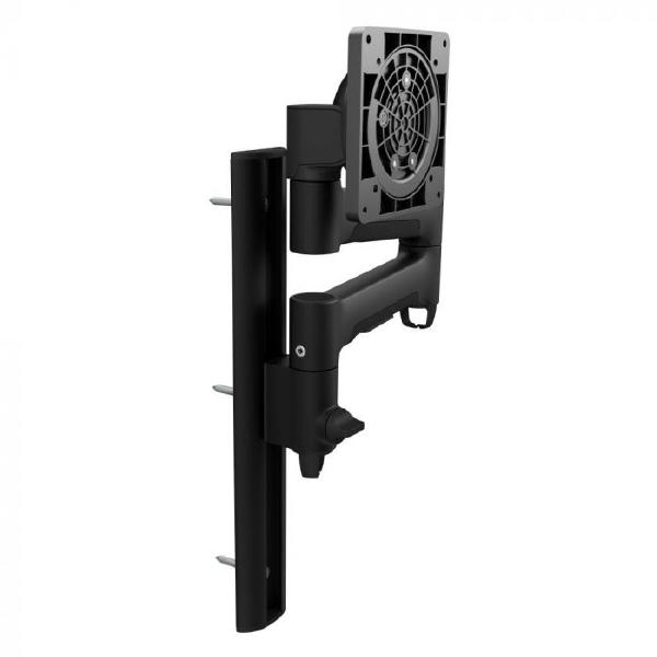 Atdec AWMS-46W35 Single Monitor Arm on Wall Channel. For Displays up 12kg Flat, 10kg Curved. Black-0