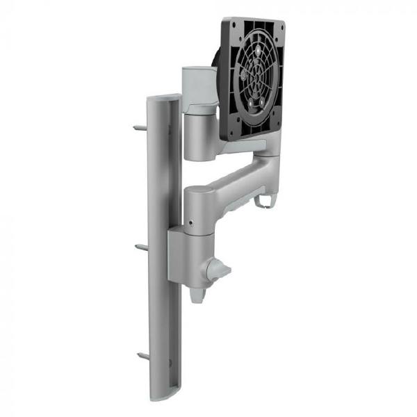 Atdec AWMS-46W35 Single Monitor Arm on Wall Channel. For Displays up 12kg Flat, 10kg Curved. Silver-0