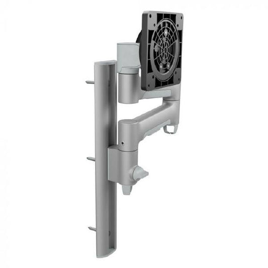 Atdec AWMS-46W35 Single Monitor Arm on Wall Channel. For Displays up 12kg Flat, 10kg Curved. Silver-0
