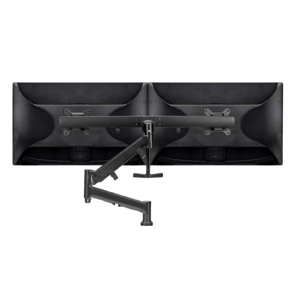 Atdec AWMS-RHXB Tandem Dynamic Dual Monitor Mount. Grommet Clamp Desk Fixing. Max Load 2-7kg. Up to 27&quot; screens. Black-0