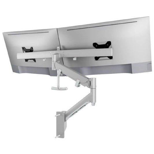 Atdec AWMS-RHXW Tandem Crossbar Dual Monitor Wall Mount. Max Load 2-7kg per device. VESA up to 100x100. Silver-0