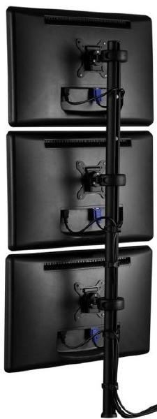 Atdec SD-DP-1150 Tall Donut Pole with Three Display Heads. Max load: 12kg (per attachment). VESA up to 100x100. 10 Year Warranty-0