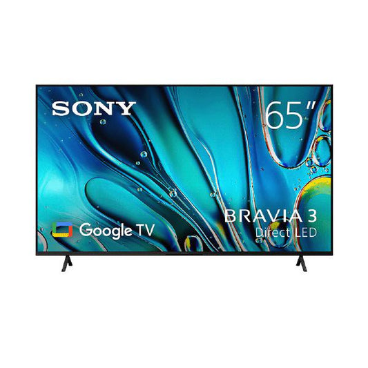 Sony Bravia 3 S30 65&quot; Google TV, 4K UHD, 17/7, 450 NIT, Direct LED, HDR10/HLG/Dolby Vision, 300x300 VESA, 3 YR WTY-0