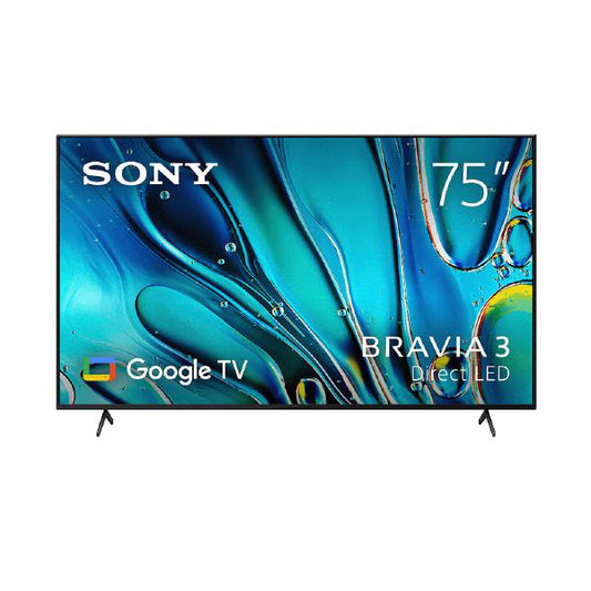 Sony Bravia 3 S30 75&quot; Google TV, 4K UHD, 17/7, 450 NIT, Direct LED, HDR10/HLG/Dolby Vision, 300x300 VESA, 3 YR WTY-0