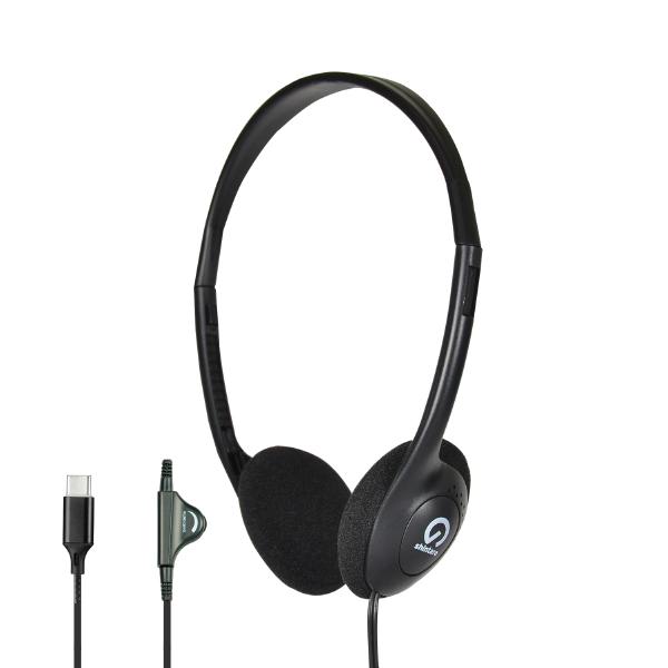 Shintaro USB-C Lightweight Headphones with Volume Control, Flexible Headband, 2m Cord, Ideal for Office and Classroom Use-0