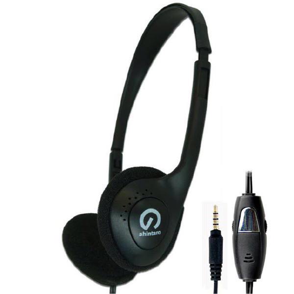 Shintaro Lightweight Headset w/ Inline Microphone, Adjustable Headband, 3.5mm Combo Jack, and In-line Volume Control, Ideal for Phones, PCs, Tablets-0