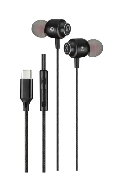 Shintaro USB-C Stereo Earphones with In-line Mic, Magnetic Ear Tips, Tangle-Free Cable, and Volume Control for USB-C Tablets, iPads, Laptops &amp; Chrome-0