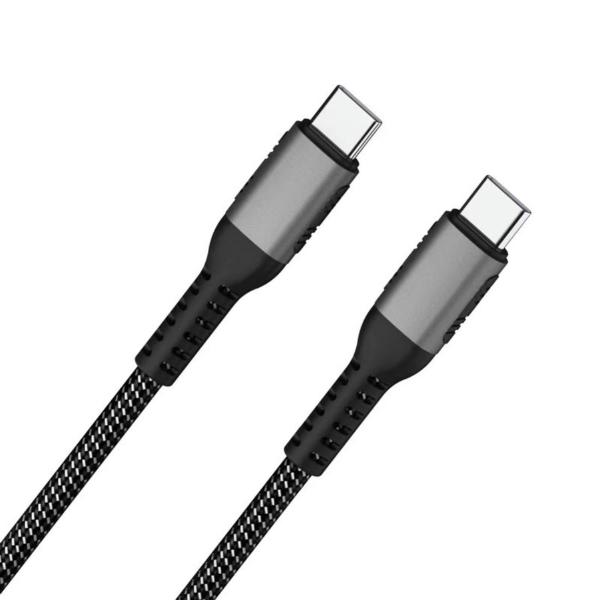 Shintaro USB-C Charge Cable 1m, Aluminium head, braid, support Max 20V5A, 100W charging, Emark IC, 480Mbps data.-0