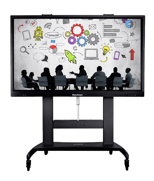 TouchBoard Mobile Height Adjustable Motorised Linear Actuator Lift System. VESA to 1200 x 600mm. Supports panels up to 136kg. Black.-0