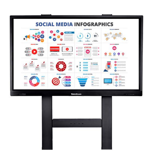 TouchBoard Wall Mount Fixed Height System. VESA to 1200 x 600mm. Supports panels up to 136kg. Black.-0