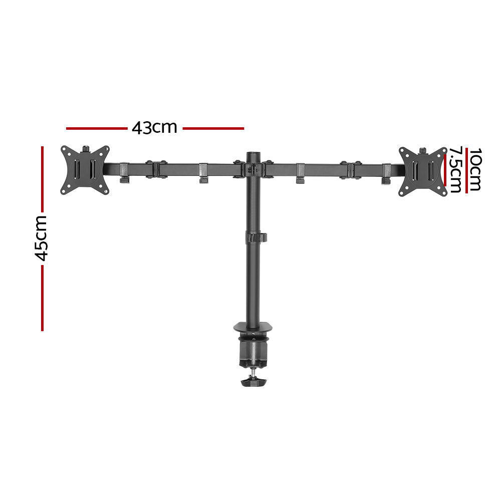 Artiss Monitor Arm Dual Desk Mount Screen Bracket Holder-1