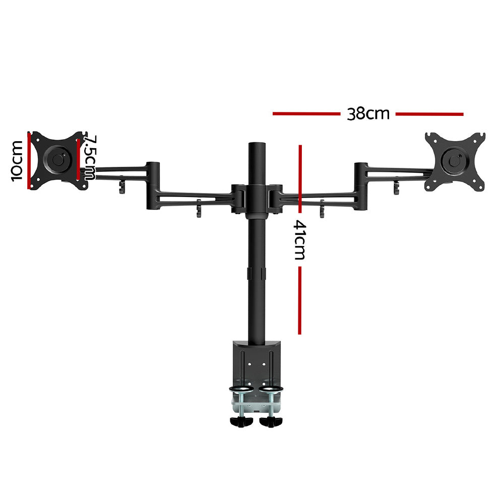 Artiss Monitor Arm Dual Desk Mount Screen Holder Bracket-1