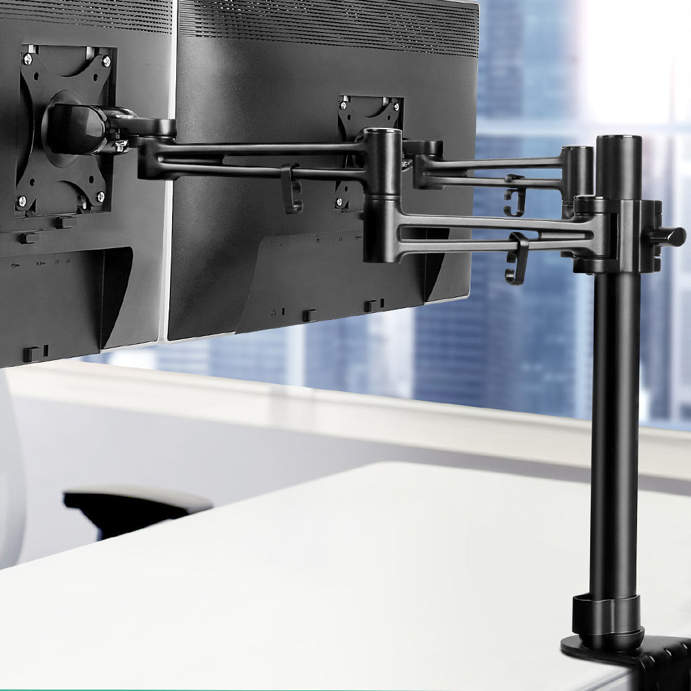 Artiss Monitor Arm Dual Desk Mount Screen Holder Bracket-7