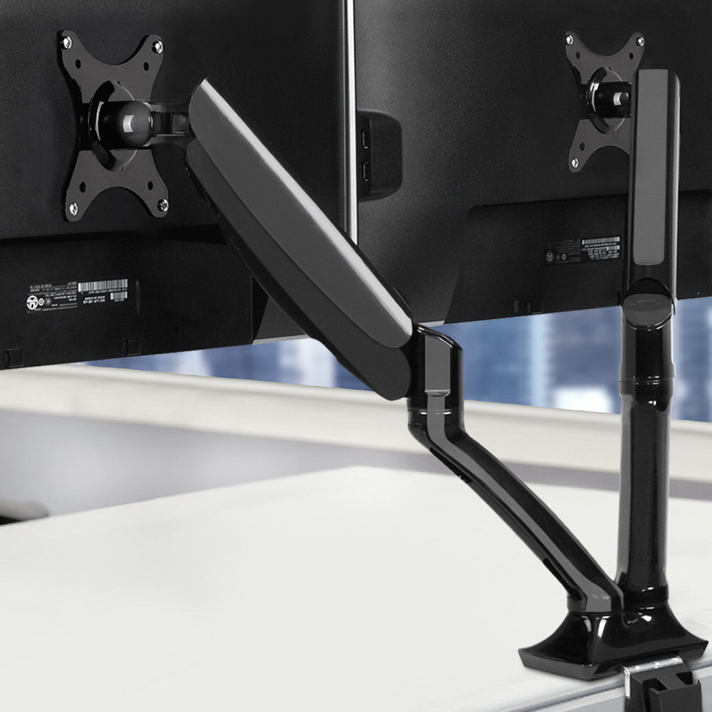 Artiss Monitor Arm Gas Spring Dual Desk Mount Screen Holder-7