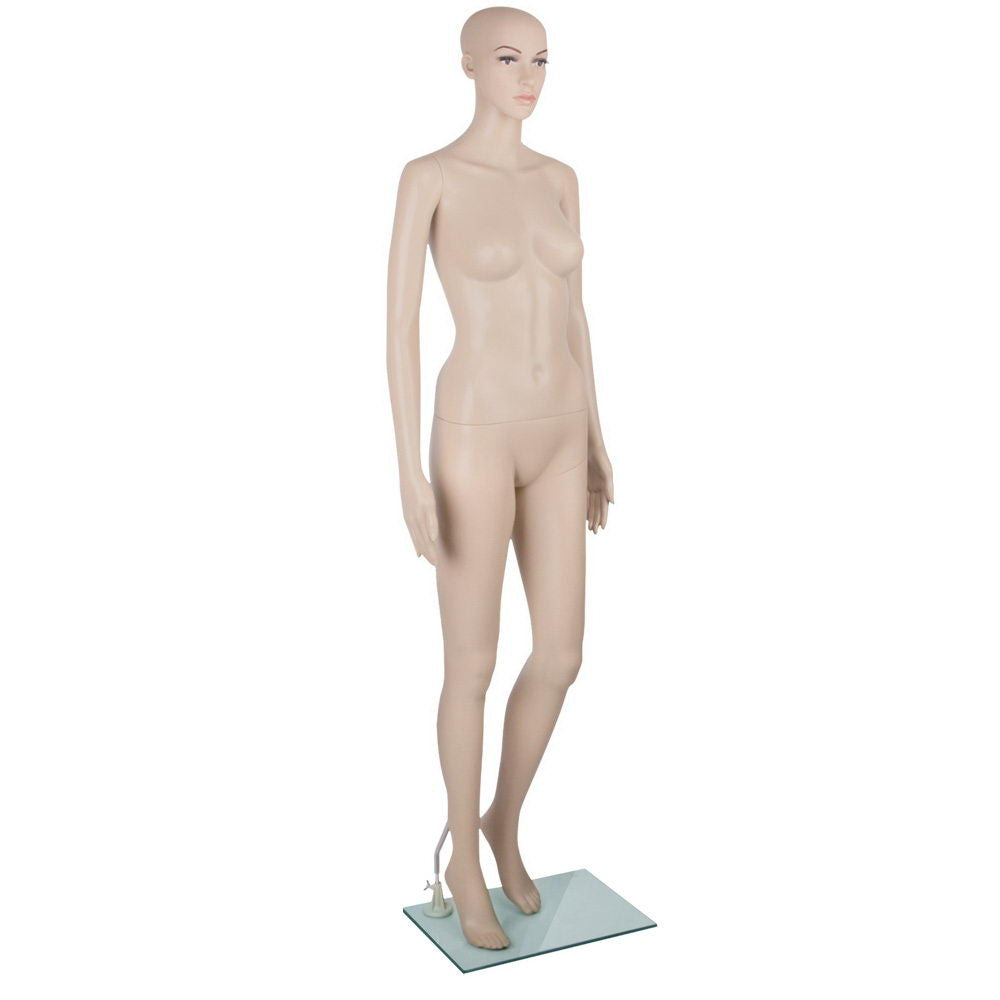 175cm Tall Full Body Female Mannequin - Skin Coloured-0