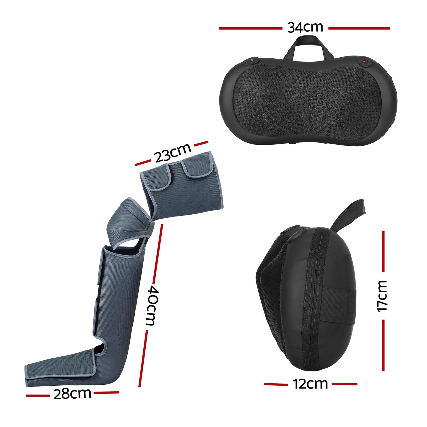 Livemor Leg Foot Massager Air Compression With Back Neck Massager Heat-1