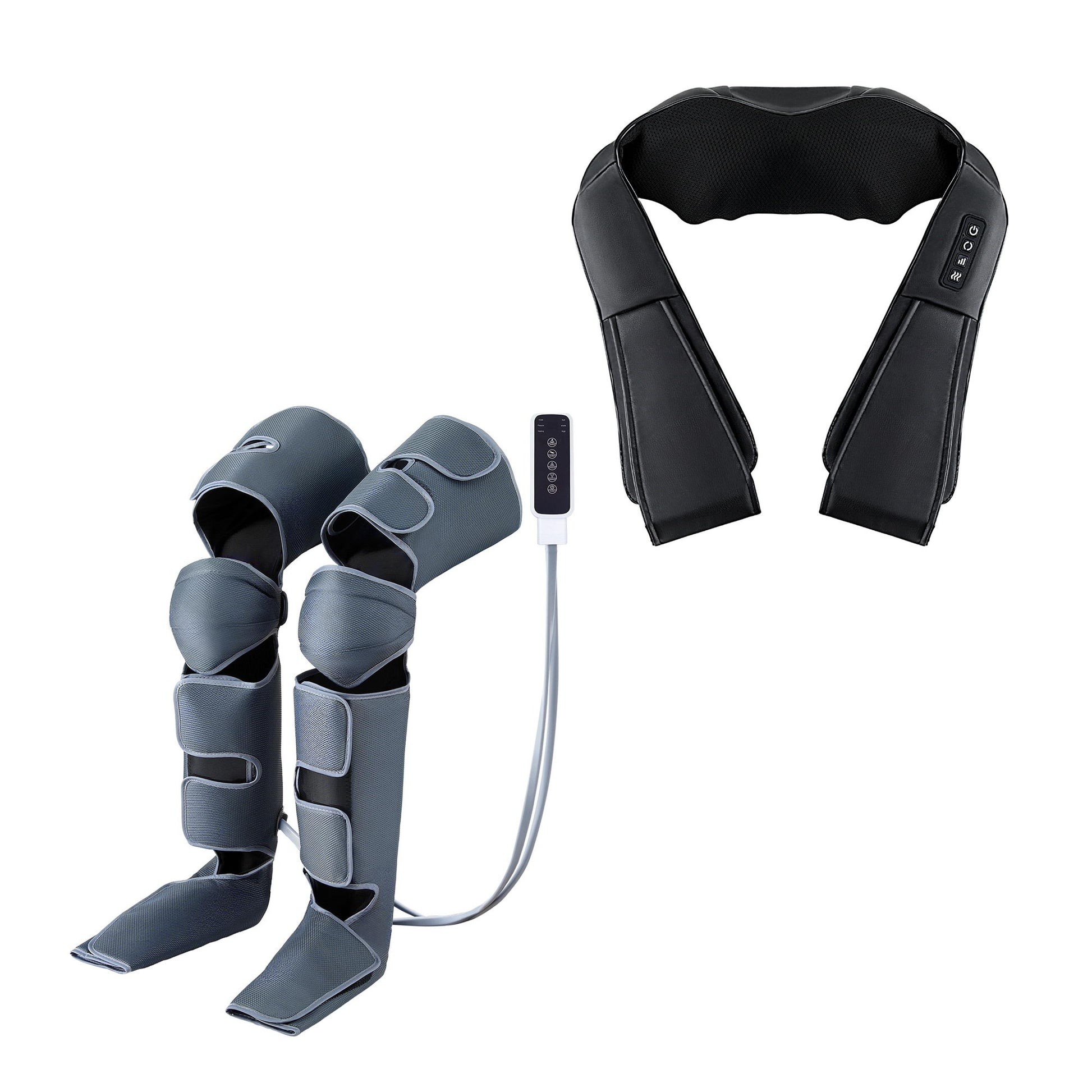 Livemor Electric Leg Foot Massager Air Wrap With Shiatsu Neck Massager Heating-1