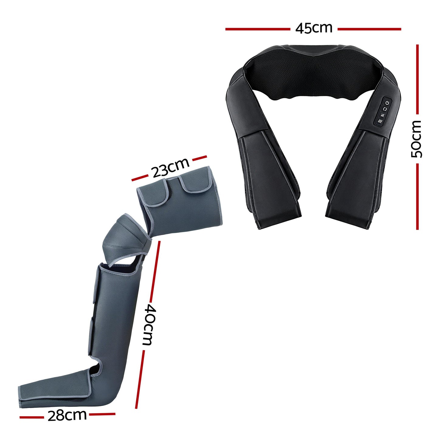 Livemor Electric Leg Foot Massager Air Wrap With Shiatsu Neck Massager Heating-2