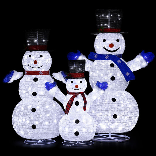 3 PCS Christmas Lights 330 LED Fairy Light Snowman Decorations Jingle Jollys-0