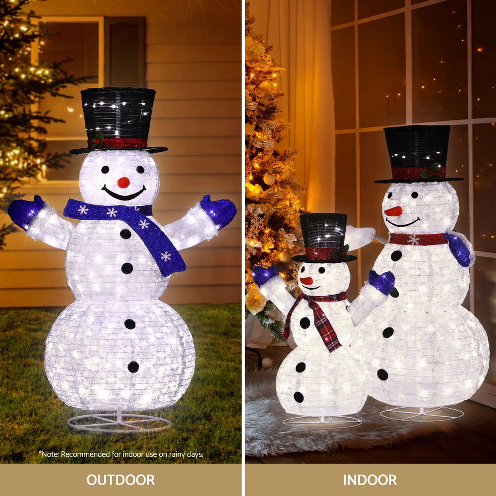 3 PCS Christmas Lights 330 LED Fairy Light Snowman Decorations Jingle Jollys-4